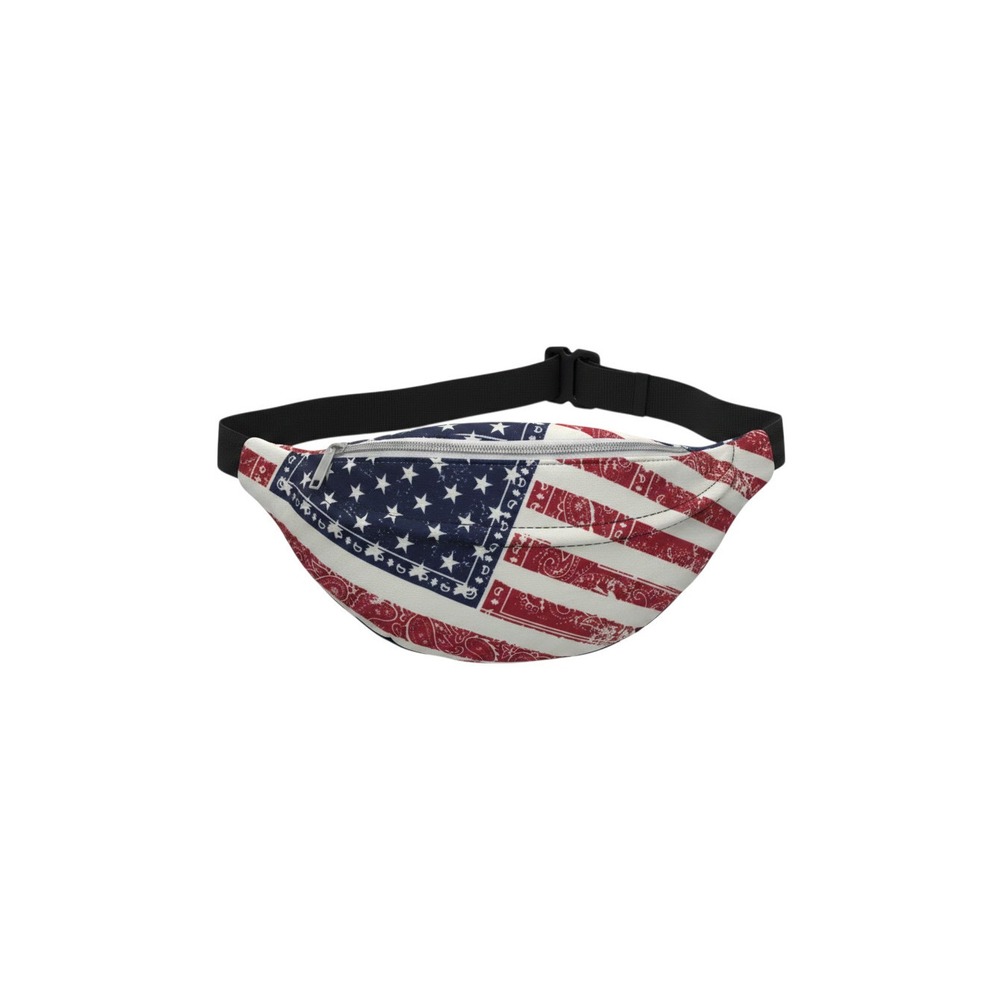 Claire's Waist Bag Unisex OS Red White Blue American Flag Fanny Pack